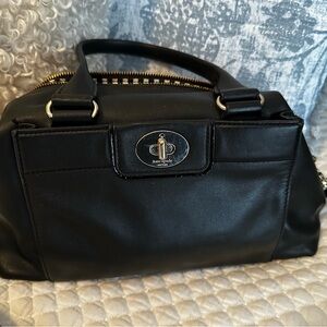 Kate Spade Black Satchel with Textured Finish